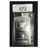 10 OZ .999 Fine Silver Sunshine Mint Bar.