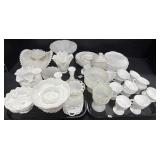 Milk Glass Dinnerware Set.
