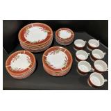 Gibson Christmas Dish Set, Serves 7.