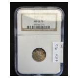 90% Silver NGC Graded 1937 Mercury Dime.