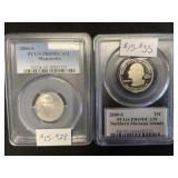 PCGS Graded 2006-S Monticello & 2009-S Mariana.