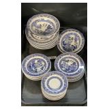 Oxford Blue & White Dish Set, Serves 4.