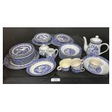 Oxford, Homer Laughlin, Flow Blue Dinnerware.