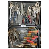 Wrenches, Pliers, Screwdrivers, Stanley Box Knife.