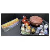 Steamer Pot, Porcelain Bells, Vases, Figurines.