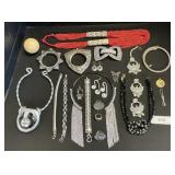 Sterling Silver Bracelets, Rings, Yellow Calcite.