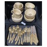 Pealtzgraffe Dishes, Reed & Barton Flatware.