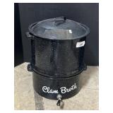 Enamelware Double Clam Steamer Pot.