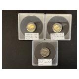 1974, ï¿½76, ï¿½82 S Proof Roosevelt Dimes.