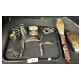 Easy Egg Beater, Jade Brushes, Iron Knives & Lamp.