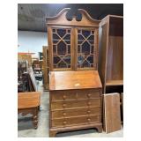 Slant Front Maple Reception Desk/Bookshelf.