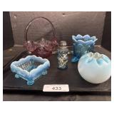 Fenton Art Glass Vases & Dishes.