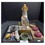 Music Box, Decanter, Floral Bangle.