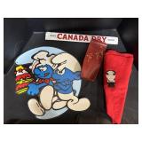 Smurf Wall Hangings, Canada Dry Decor.