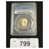 PCGS Graded 1980s Kennedy Half Dollar.