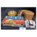 Reliance Lantern Outfit, Ceramic Dishes, Bird