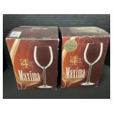 7 Maxima Crystal White Wine Glasses.