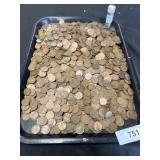 1410 Pennies & 35 1990-1999 Dimes.