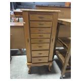 Powell Oak Jewelry Armoire.