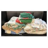 3 Floral Quilts, Floral Bed Set, Table Cloths.