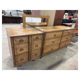 Mid Century Oak Vanity & Chest of Drawers.