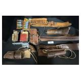 Replica Pistol, Leather Holsters, Roll Caps.