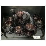 Purple Duraflex Dish Set, Serves 8.