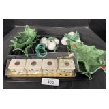 Holiday Dishes & Candlestick Holders.