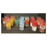 18 Anchor Hocking Floral Glasses.