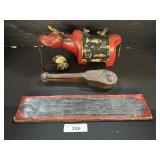 Lacquer Cow Puppet, Carved Scale Case.