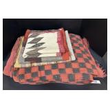 Handwoven Blanket, Rug, Placemats.