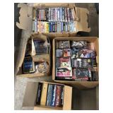 VHS Movies, Audio Books, Tom Clancy Books.