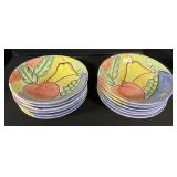 12 Bella Ceramica Fruit Theme Bowls.