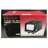 NOS Belwood 5 Inch B&W Portable TV.