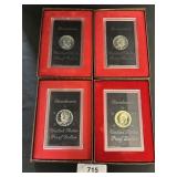 4 1971-1974 Eisenhower Proofs.