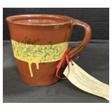 Collectors Redware Pottery Mug.