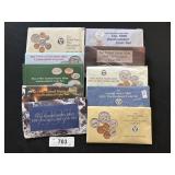 10 1989-1998 U.S. Mint Proof Sets.