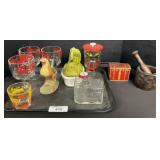 Pepsi & Buick Glasses, Advertising, Hen On a Nest.