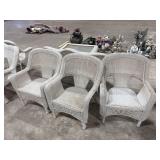 White Resin Wicker Patio Set.
