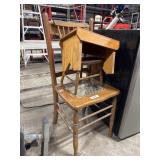Oak & Cane Side Chair, Foot Stool, Childs Chair.