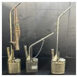 3 Chinese Paktong Water Pipes.