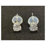 14KT White Gold Diamond Earrings.