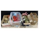 Angel Tree Toppers, Metal Teapot, Faux Flower.