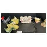 Hull Swans, Ash Tray, Chicken Napkin Holder.