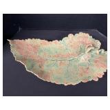 Burdock Handmade Grape Leaf Majolica Platter.