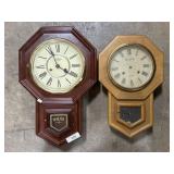 2 Regulator Wall Clocks.