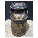 Metal Milk Can w/ Patriotic Eagle.