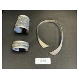 950 Silver Necklace, 800 Silver Bangle.