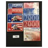 10 - 1999-2003 U.S. Mint Proof Sets.