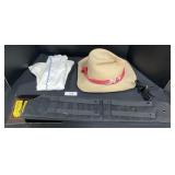 Shotgun Scabbard, Stetson Cowboy Hat, Child Dress.